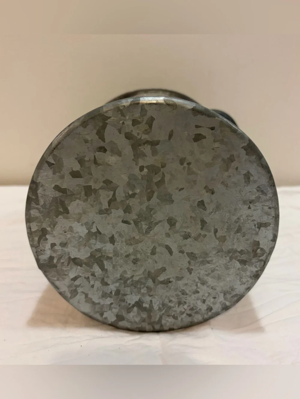 NWT CWI Collection Black and White Buffalo Check Metal Milk Can Vase